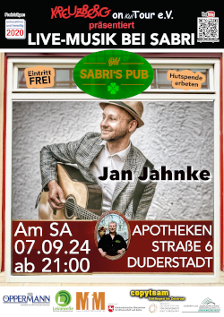 Jan Jahnke *live* im Old Sabris Pub (Veranstaltung des Kreuzberg on KulTour e.V.)